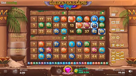 Jogue Cleopatra S Gems Bingo online